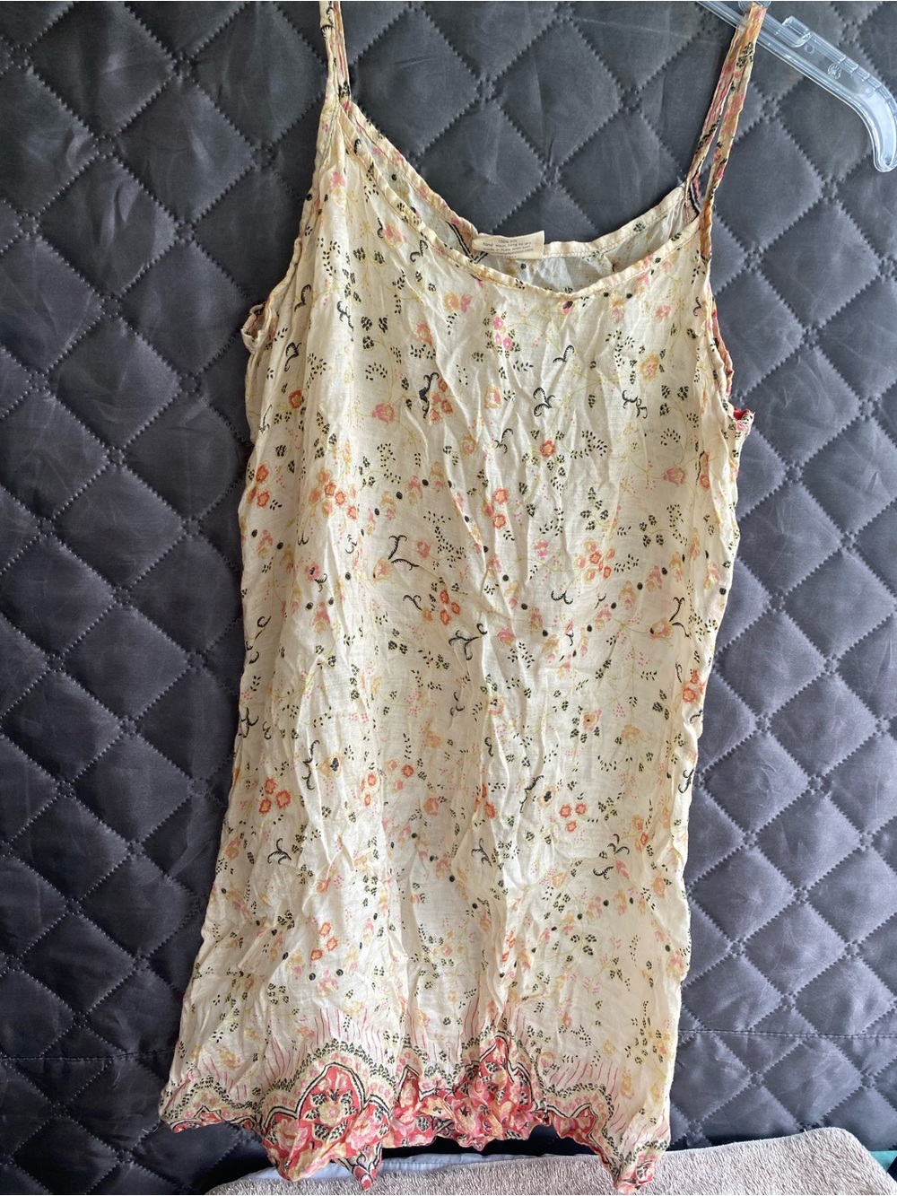 Alchemy Fashions Recycled 100% Silk Bohemian Mini Slip Dress - small